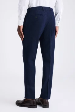 Slim Fit Blue Donegal Trousers