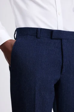 Slim Fit Blue Donegal Trousers