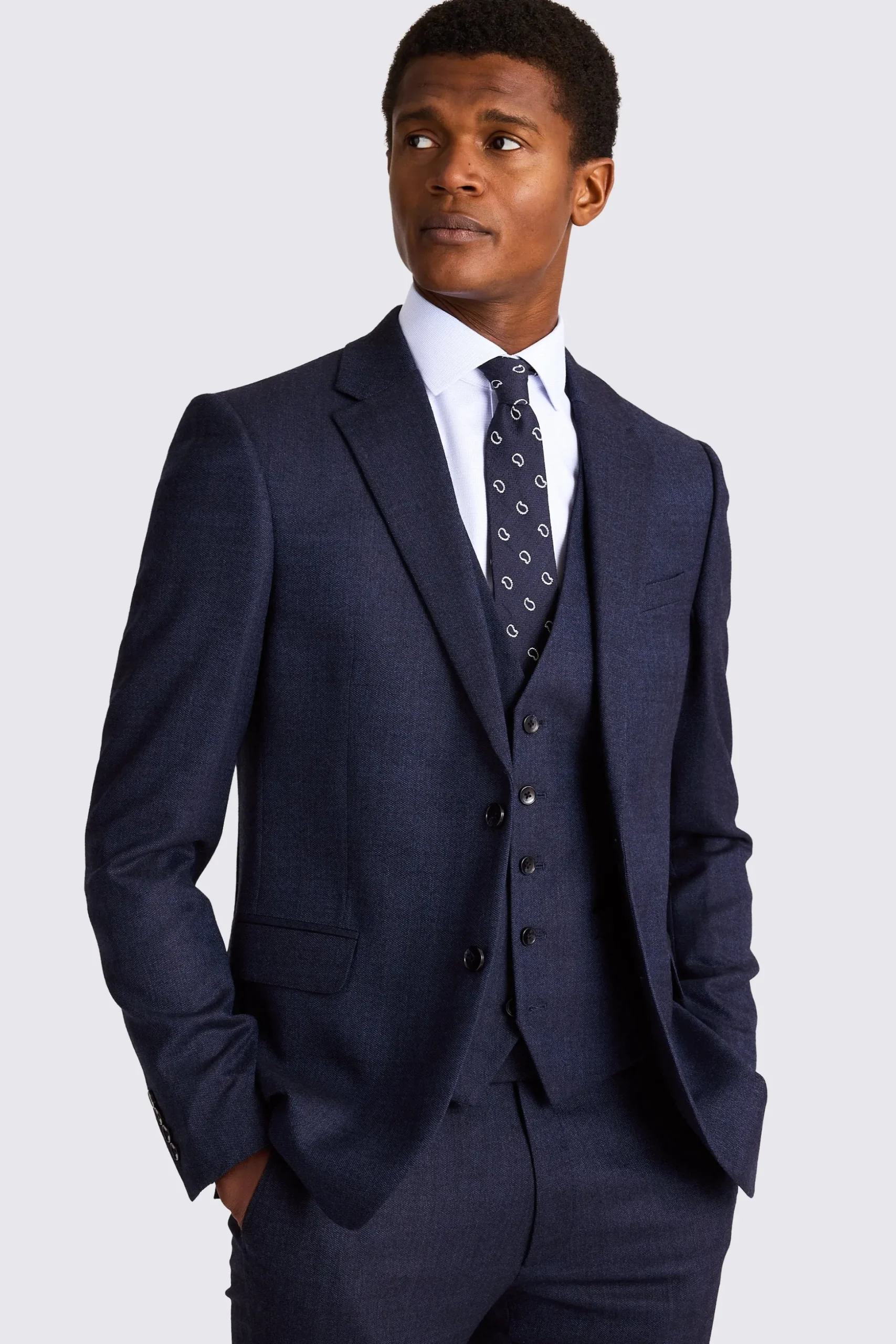 Slim Fit Blue Twisted Suit