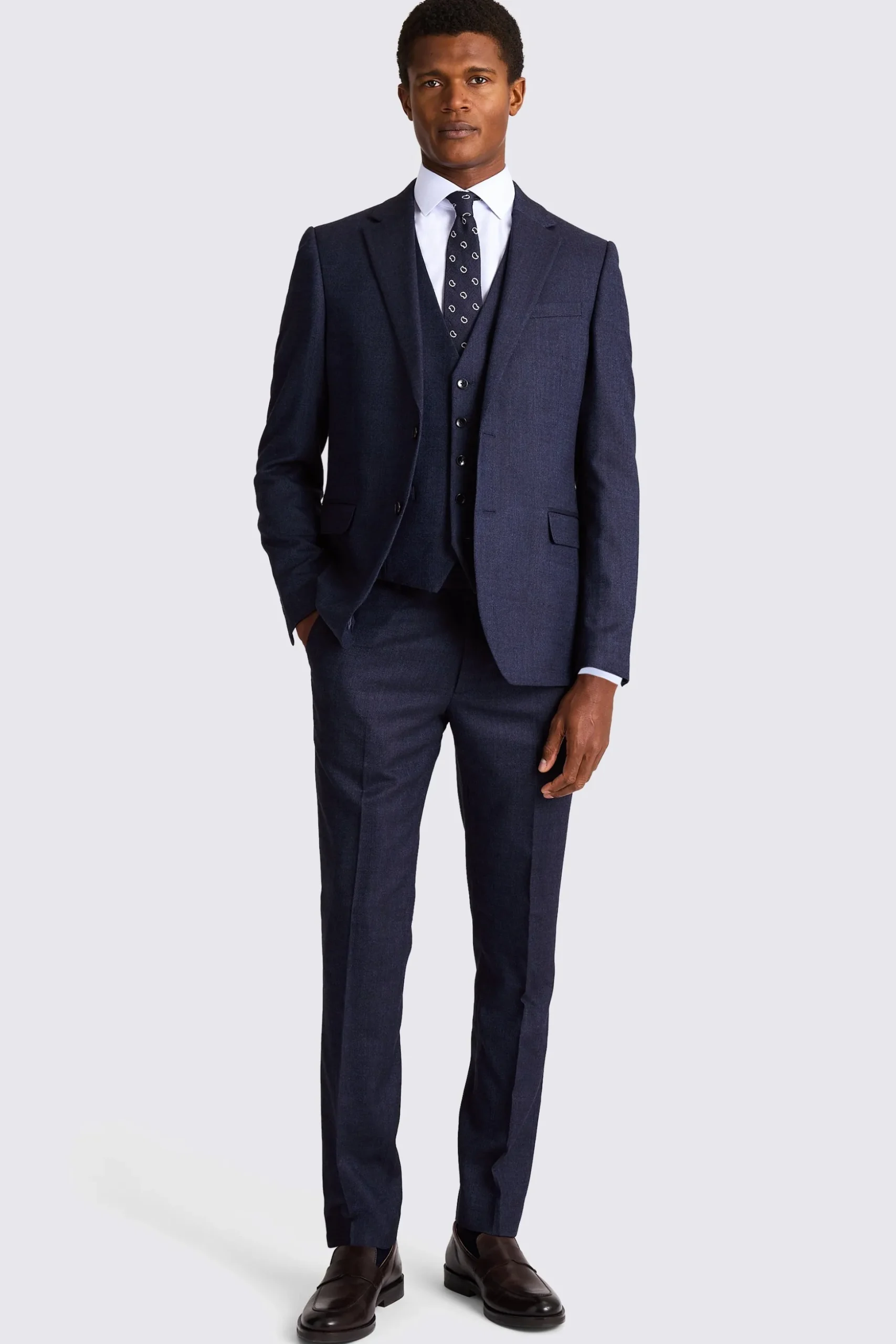 Slim Fit Blue Twisted Suit