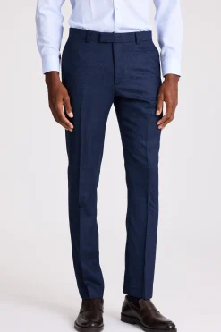 Slim Fit Blue Twisted Trousers
