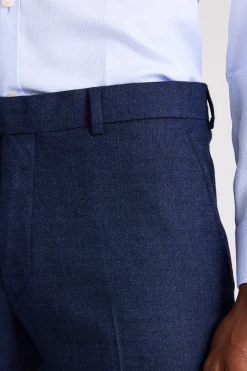 Slim Fit Blue Twisted Trousers