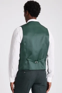 Slim Fit Dark Green Puppy Tooth Waistcoat