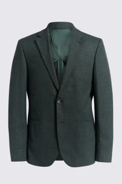 Slim Fit Dark Green Puppytooth Suit