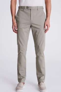 Slim Fit Dark Taupe Stretch Chinos
