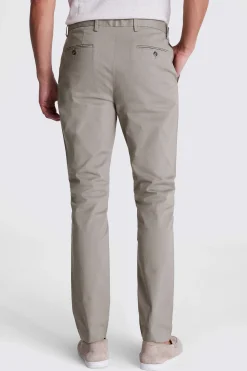 Slim Fit Dark Taupe Stretch Chinos