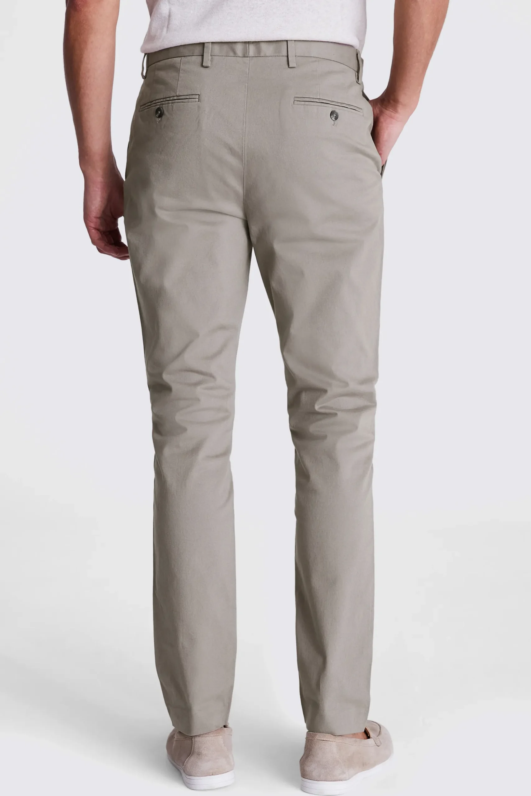 Slim Fit Dark Taupe Stretch Chinos