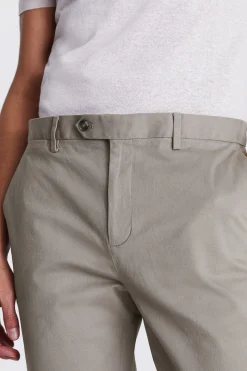 Slim Fit Dark Taupe Stretch Chinos