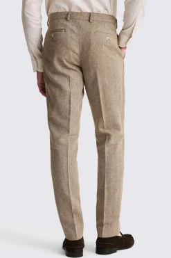 Slim Fit Gold Herringbone Trousers