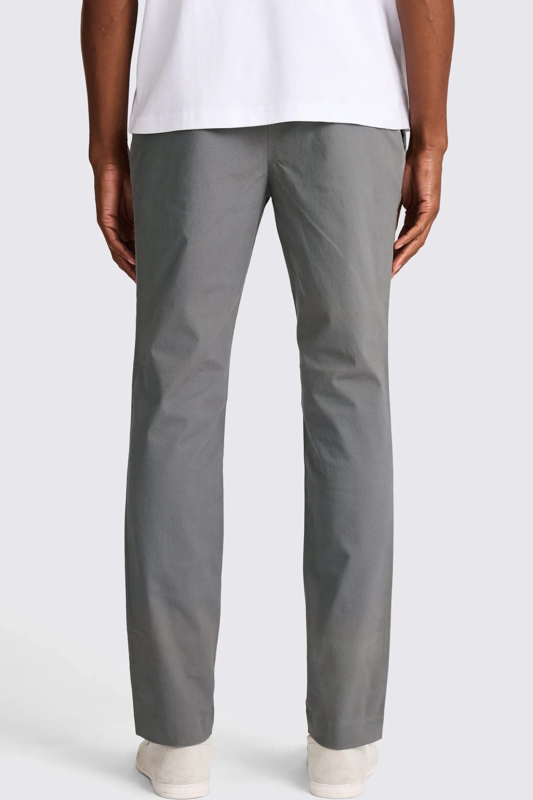 Slim Fit Grey Stretch Chinos