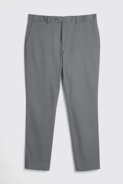 Slim Fit Grey Stretch Chinos