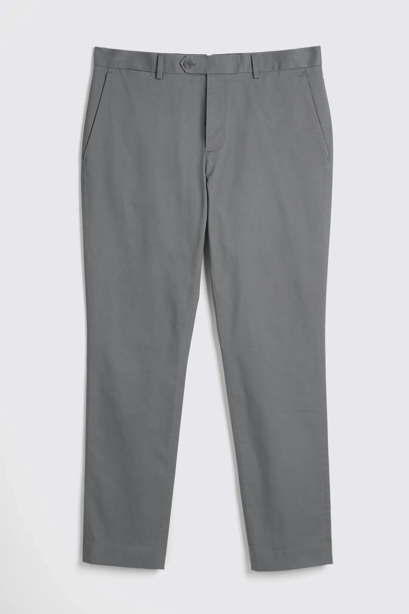 Slim Fit Grey Stretch Chinos