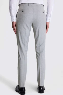Slim Fit Grey Stretch Trousers
