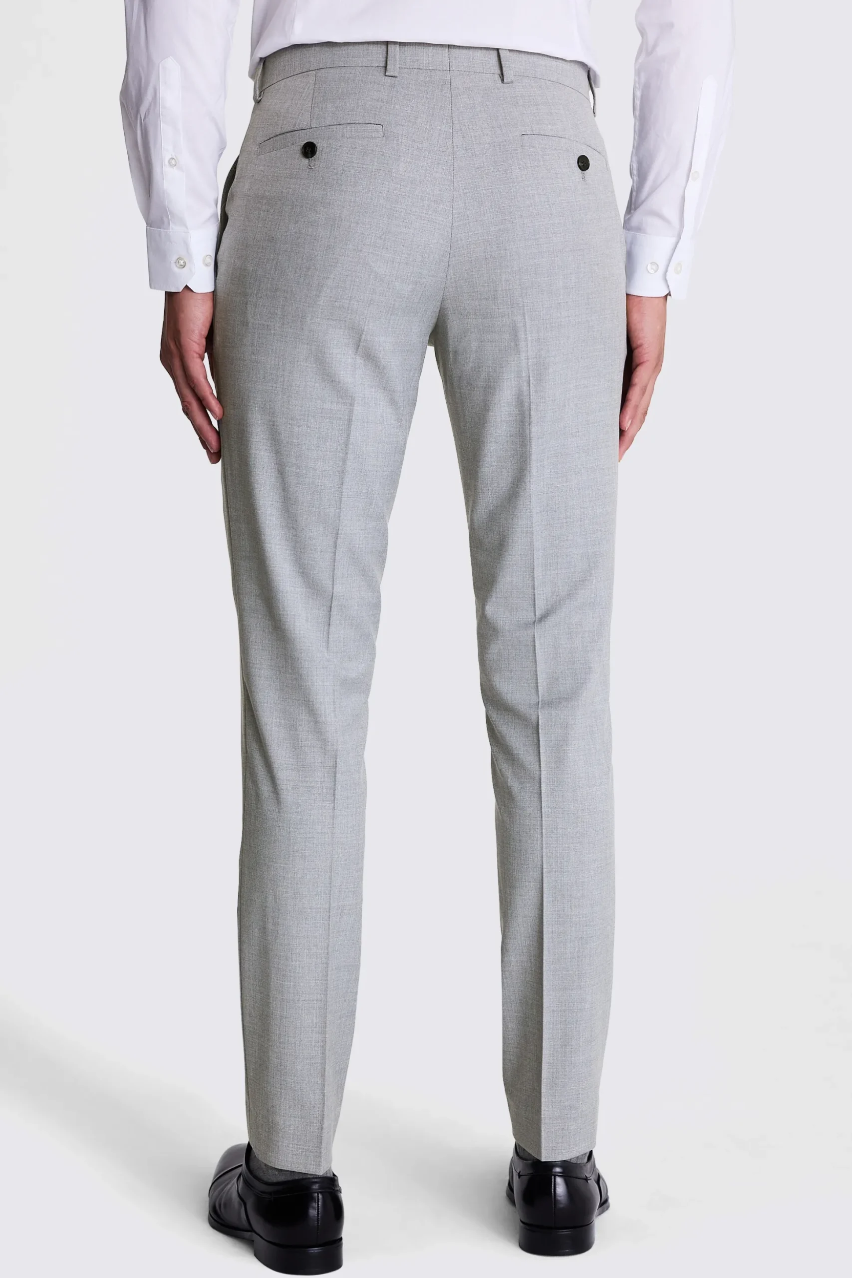 Slim Fit Grey Stretch Trousers