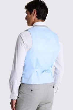 Slim Fit Grey Stretch Waistcoat