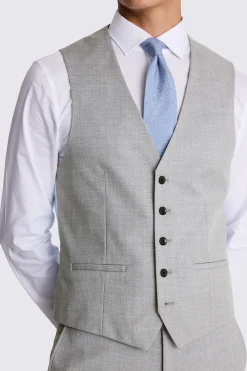 Slim Fit Grey Stretch Waistcoat