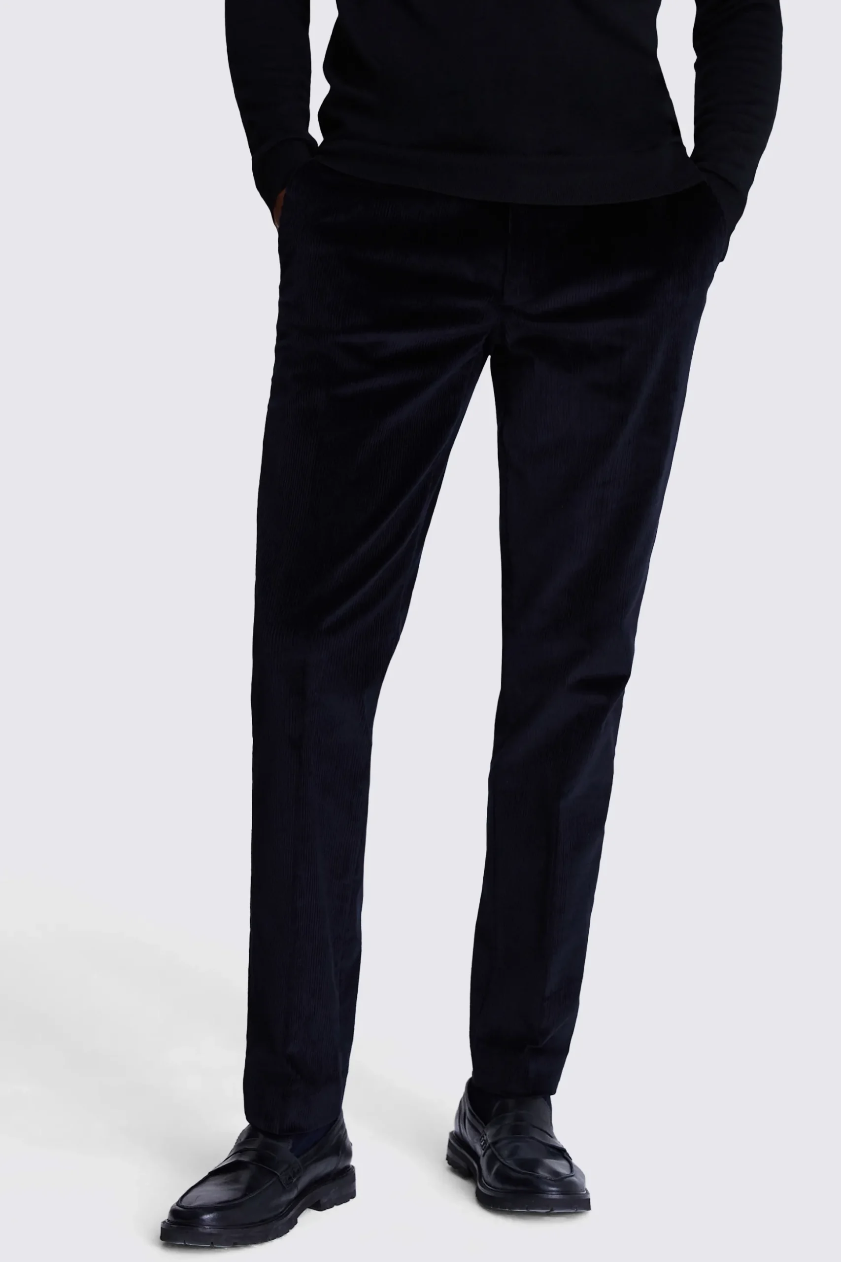 Slim Fit Ink Corduroy Trousers