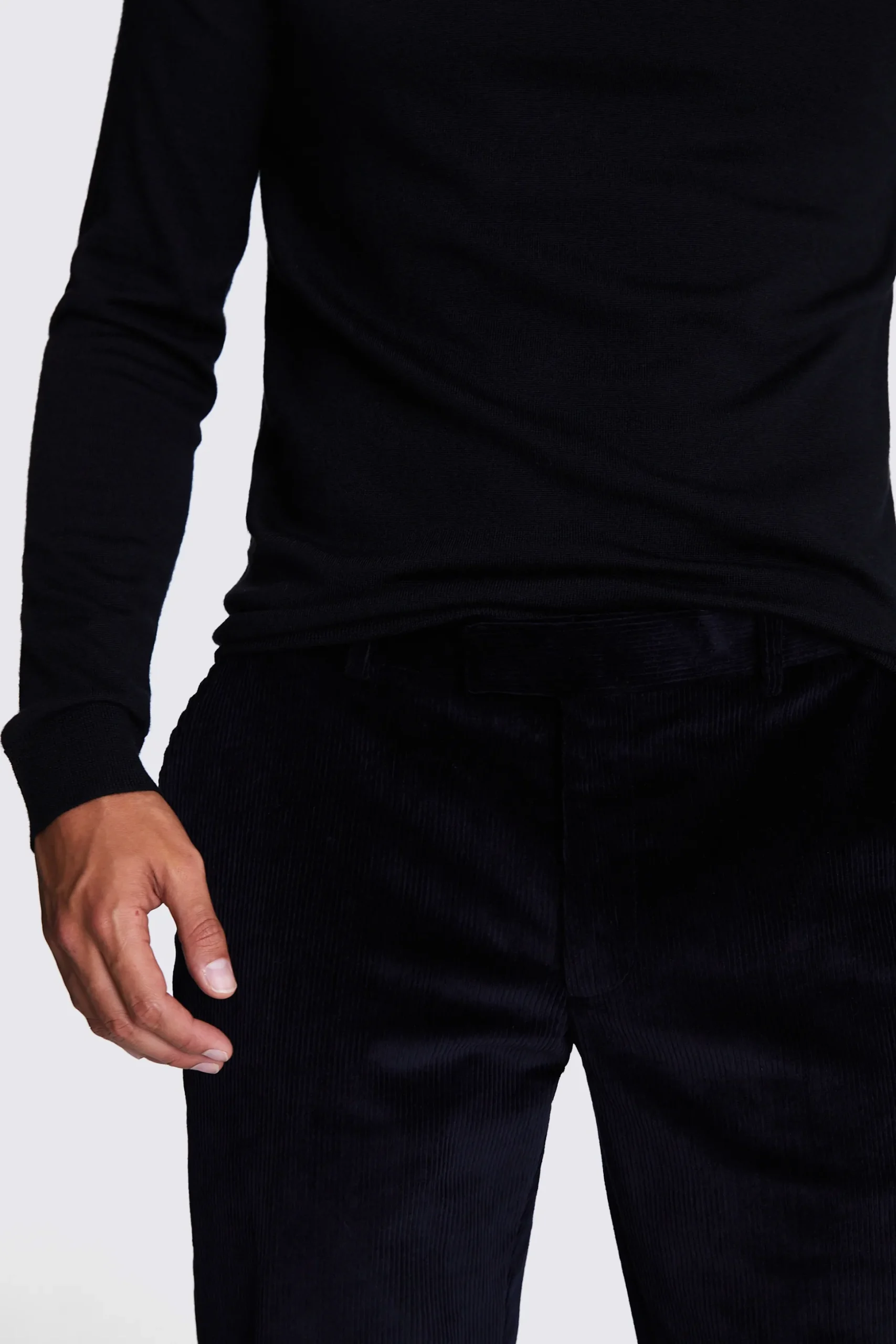 Slim Fit Ink Corduroy Trousers