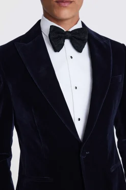 Slim Fit Ink Velvet Jacket