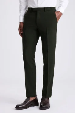 Slim Fit Khaki Donegal Trousers