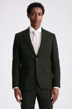 Slim Fit Khaki Donegal Tweed Suit