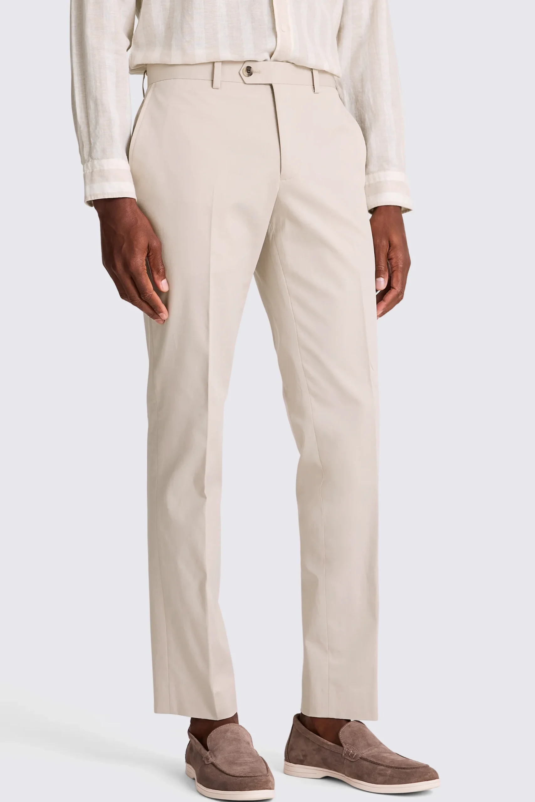 Slim Fit Light Camel Cotton Suit