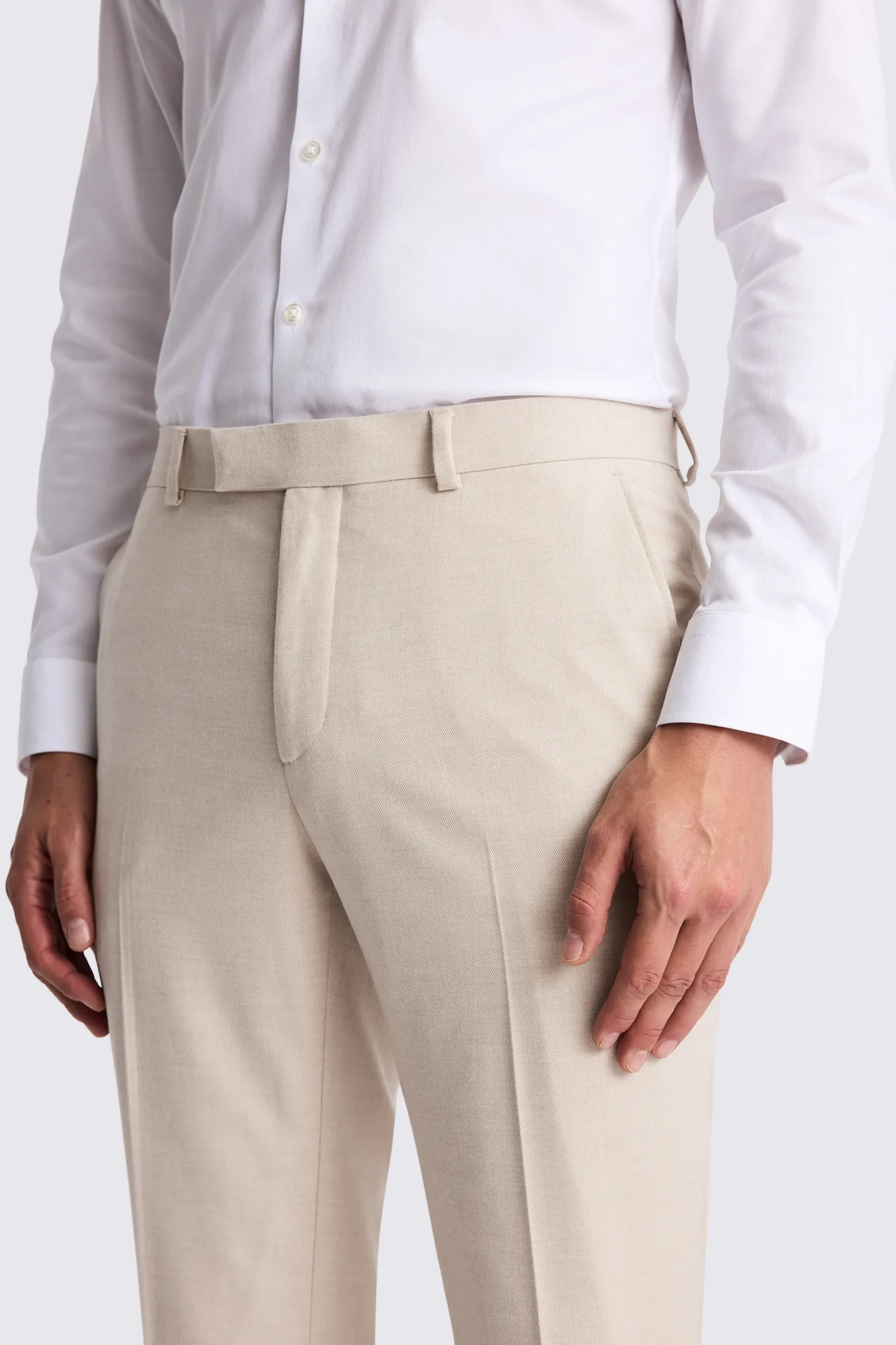 Slim Fit Light Camel Trousers