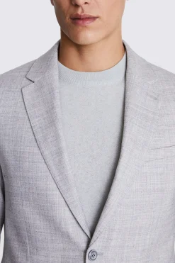 Slim Fit Light Grey Marl Suit