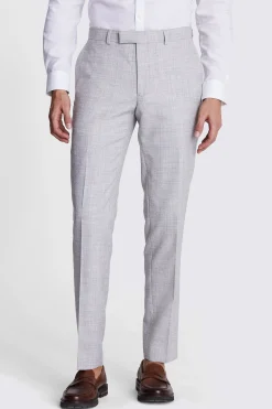 Slim Fit Light Grey Trousers