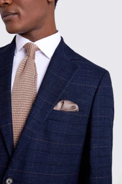 Slim Fit Navy Black Check Suit