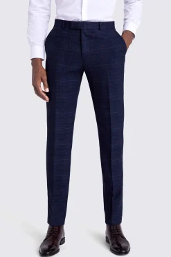 Slim Fit Navy Black Check Suit