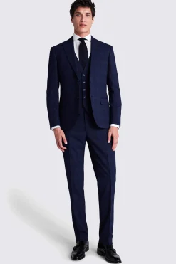 Slim Fit Navy Check Suit