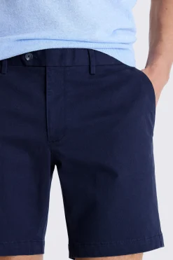 Slim Fit Navy Stretch Chino Shorts