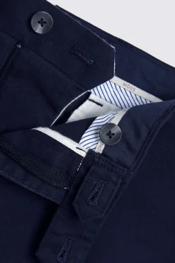 Slim Fit Navy Stretch Chino Shorts