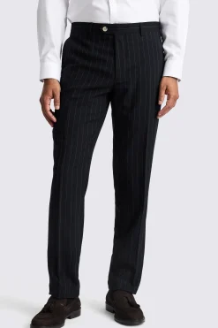 Slim Fit Navy Stripe Trousers