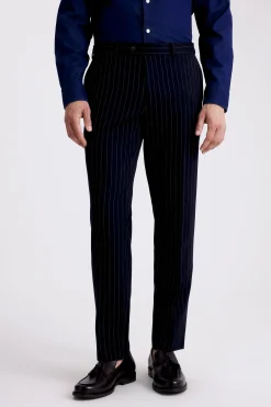 Slim Fit Navy Stripe Trouser