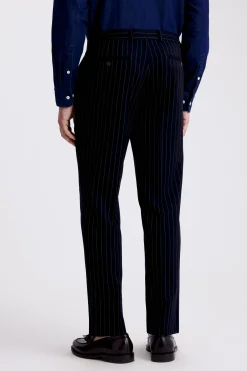 Slim Fit Navy Stripe Trouser