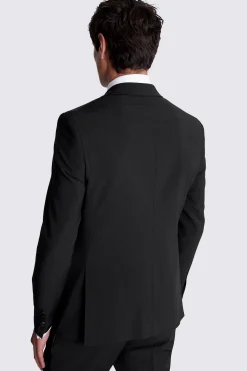 Slim Fit Notch Lapel Black Nano Jacket