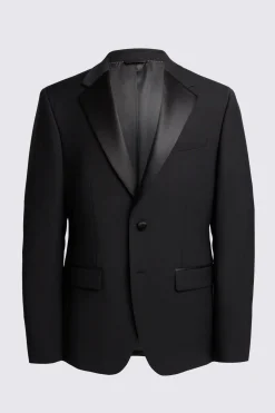 Slim Fit Notch Lapel Black Nano Jacket