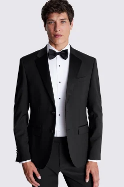 Slim Fit Notch Lapel Black Nano Jacket