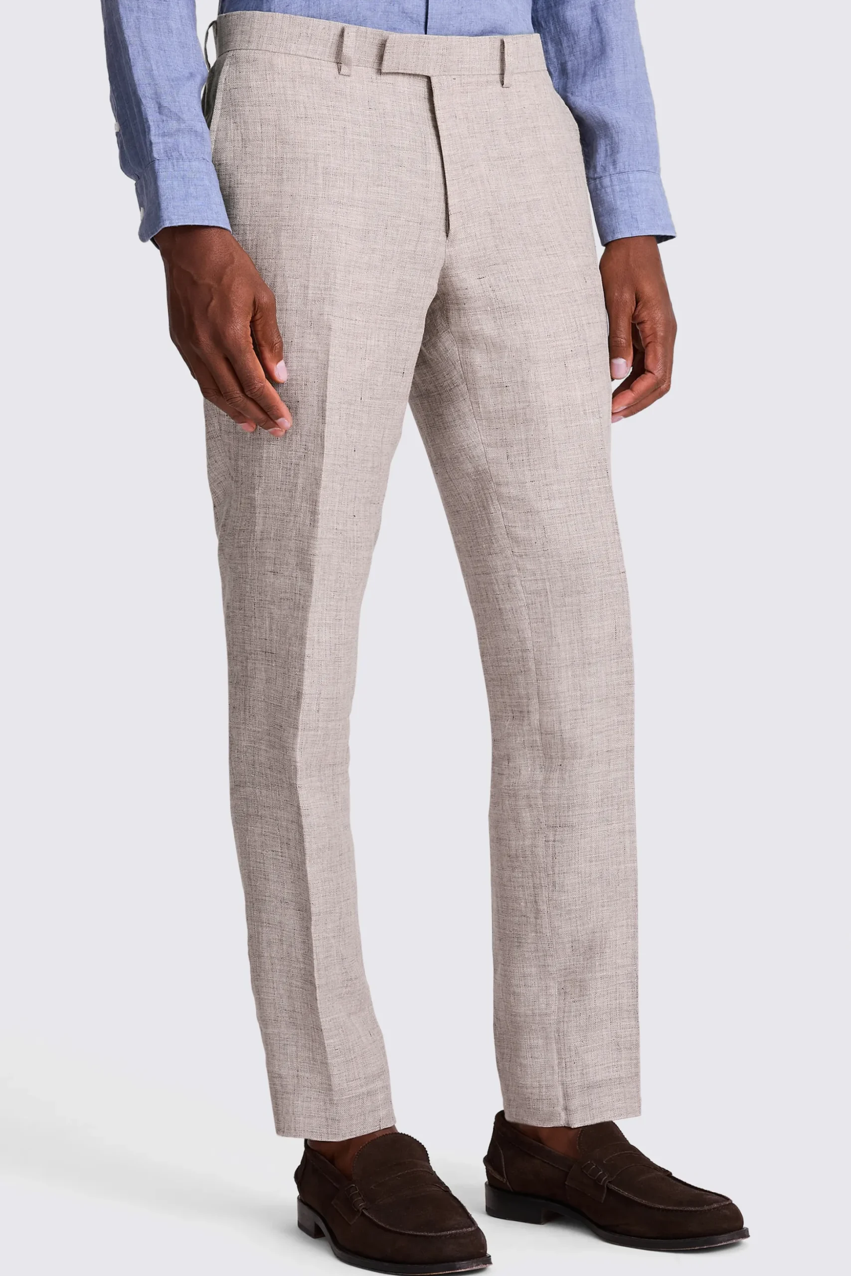 Slim Fit Oatmeal Linen Suit