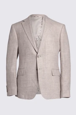 Slim Fit Oatmeal Linen Suit