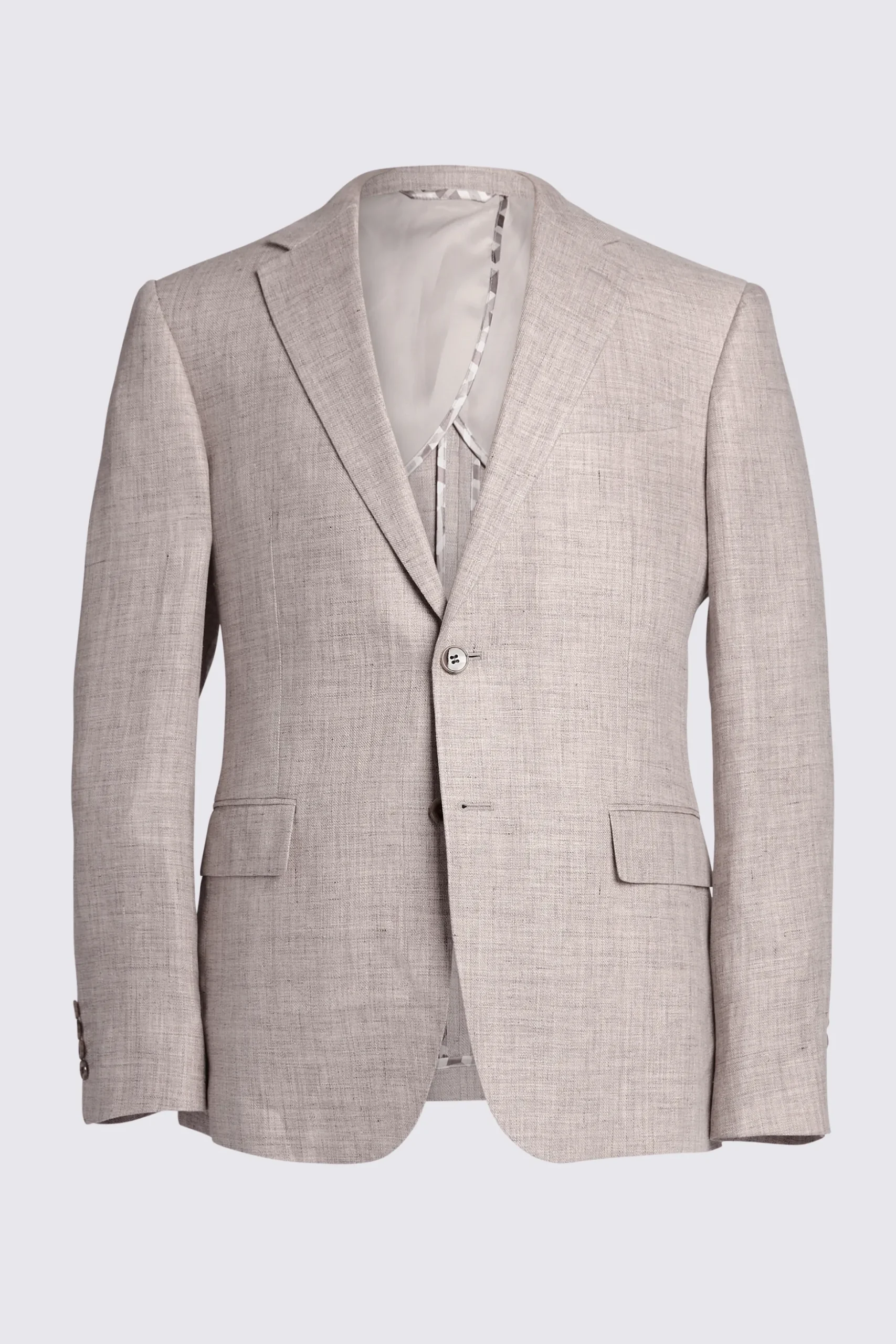 Slim Fit Oatmeal Linen Suit