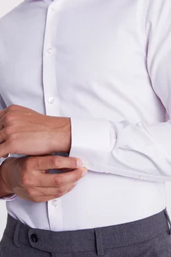 Slim Fit Pink Dobby Stretch Shirt