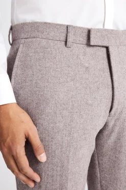 Slim Fit Stone Donegal Trousers