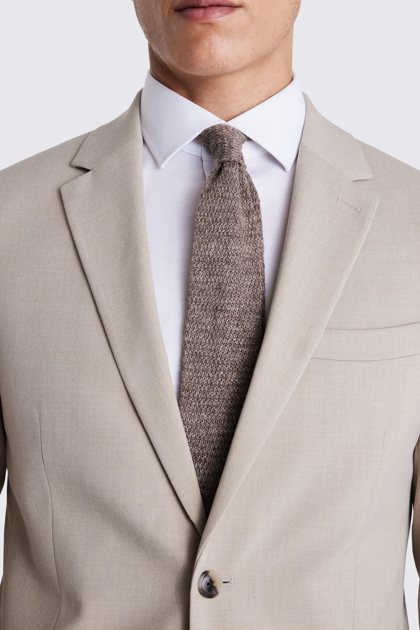 Slim Fit Taupe Suit