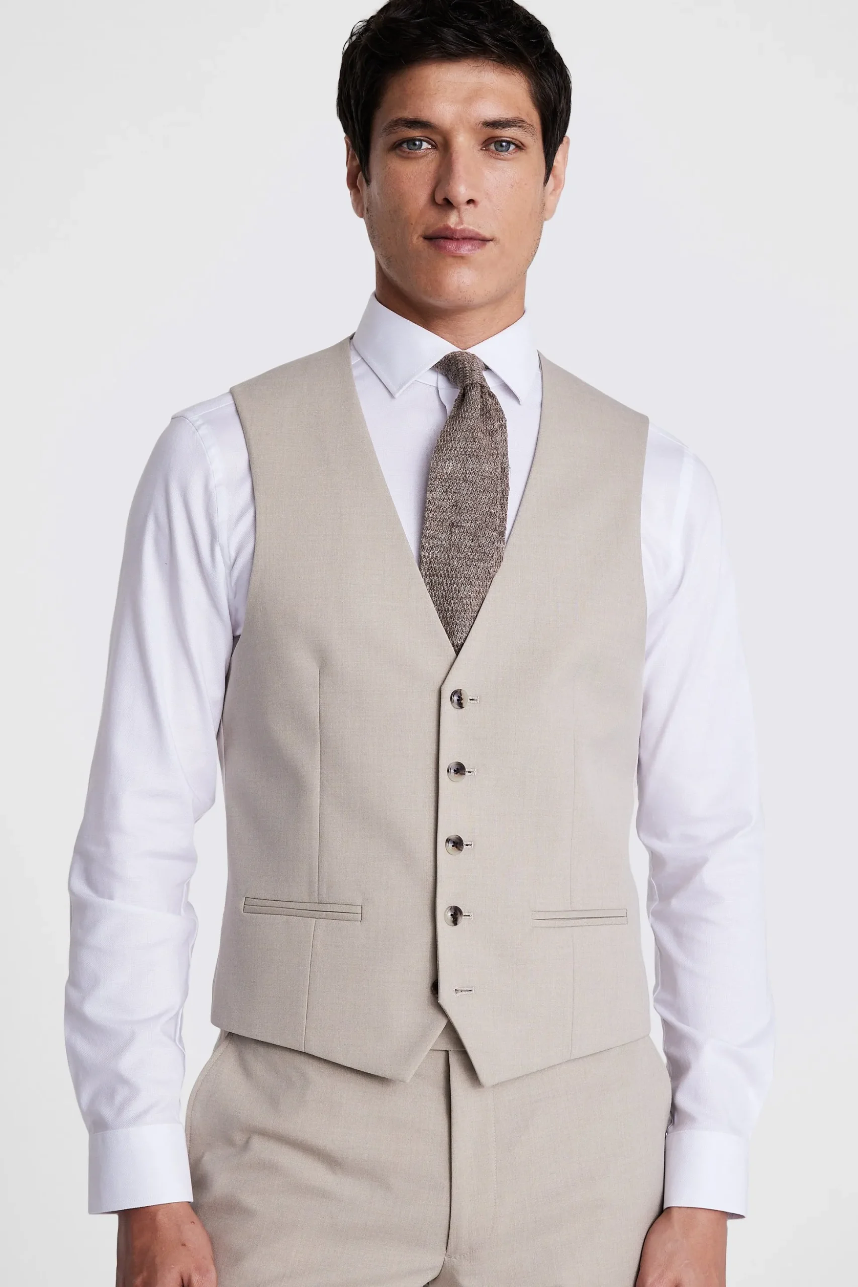 Slim Fit Taupe Suit