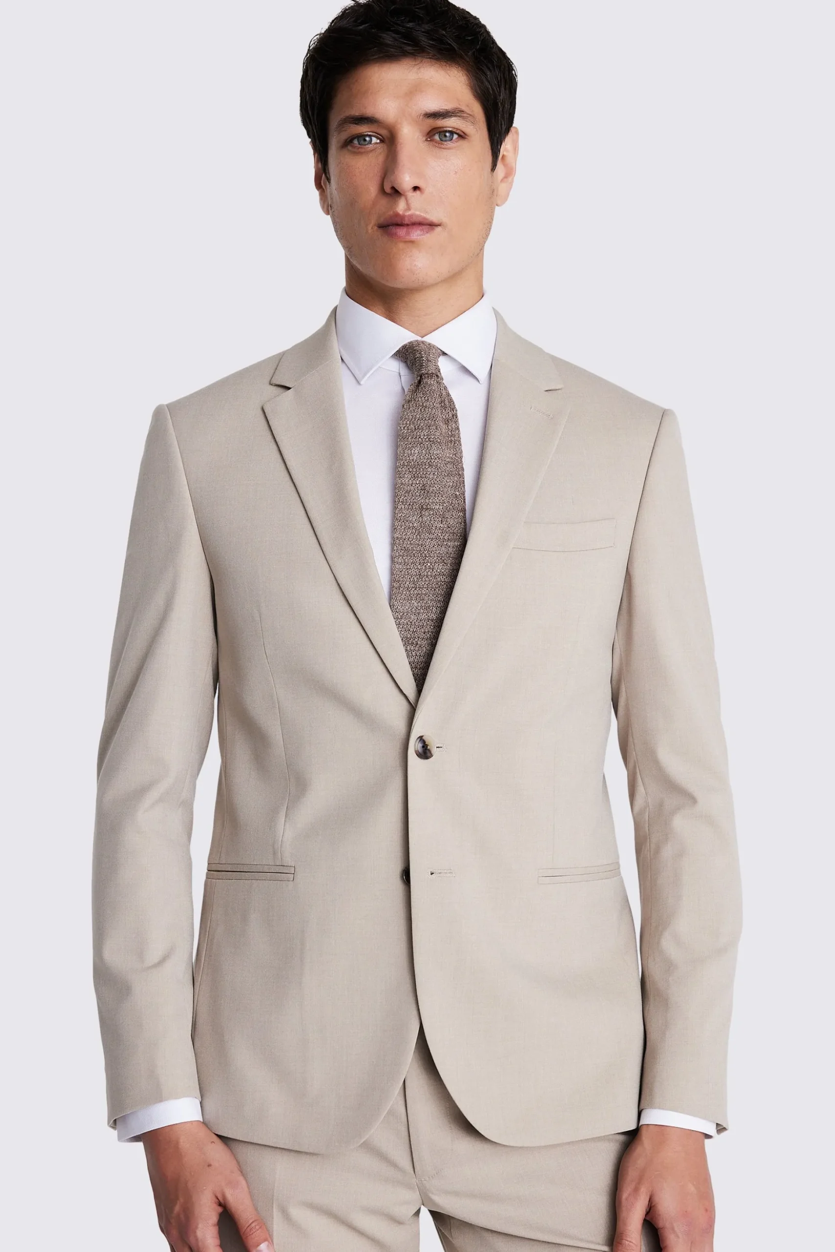 Slim Fit Taupe Suit