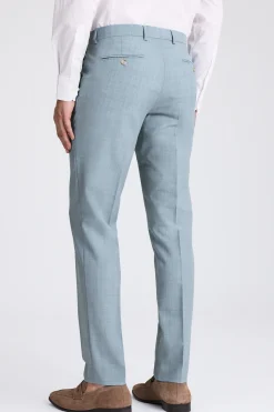 Slim Fit Teal Marl Trousers