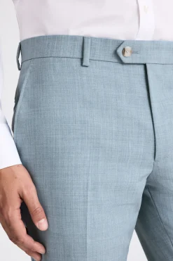 Slim Fit Teal Marl Trousers